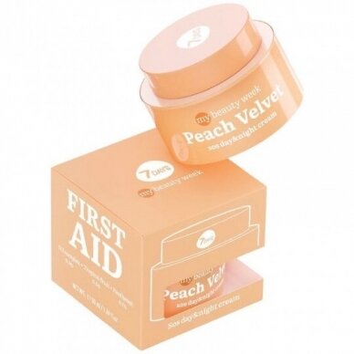 7 DAYS My Beauty Week Sos veido kremas dieninis/naktinis Peach Velvet, 50 ml