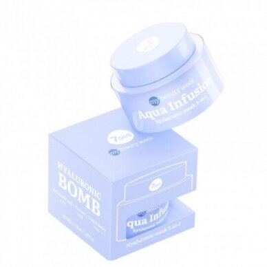 7 DAYS My Beauty Week veido kaukė su hialuronu 2in1 Aqua Infusion, 50 ml