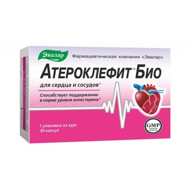 ATEROKLEFIT 250mg N30 (Evalar) Maisto papildas