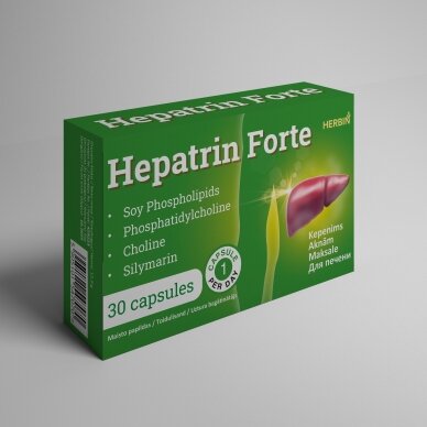 Herbin  HEPATRIN Forte Kepenims Maisto papildas 30 kapsulių