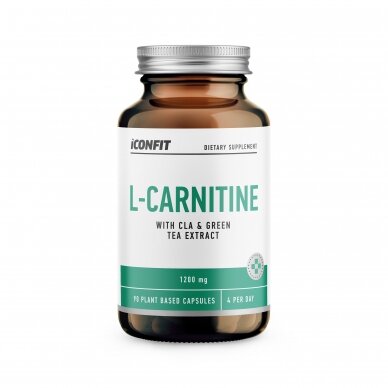 ICONFIT L-CARNITINE su CLA ir žaliosios arbatos ekstraktu (90 kapsulių)