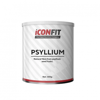 ICONFIT Psyllium -balkšvųjų gysločių sėklų luobelių milteliai- Natūralios Skaidulos (300g)