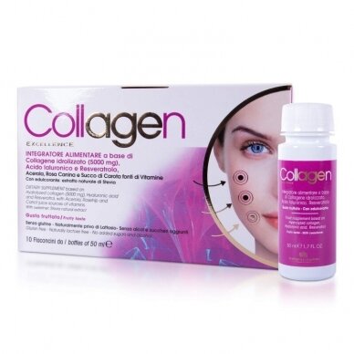 MAISTO PAPILDAS COLLAGEN EXCELLENCE® HIDROLIZUOTAS KOLAGENAS, 10 BUTELIUKŲ