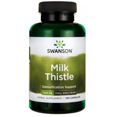 Maisto papildas SWANSON MILK THISTLE (Tikrasis margainis) 500mg N100