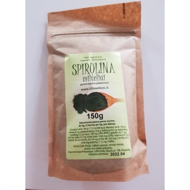 Spirulina milteliai 150 g.